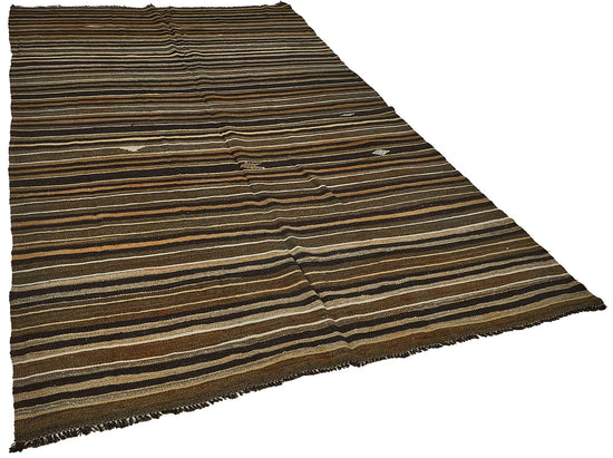 6x11 Vintage Turkish Goat Hair Kilim Rug - 51235