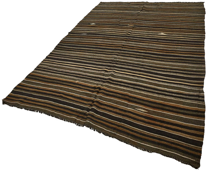 6x11 Vintage Turkish Goat Hair Kilim Rug - 51235