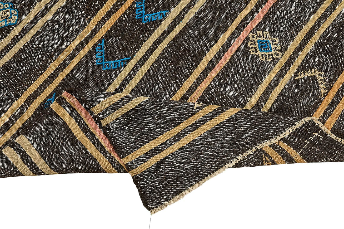 7x12 Vintage Turkish Goat Hair Kilim Rug - 51236