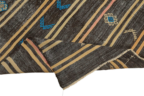 7x12 Vintage Turkish Goat Hair Kilim Rug - 51236