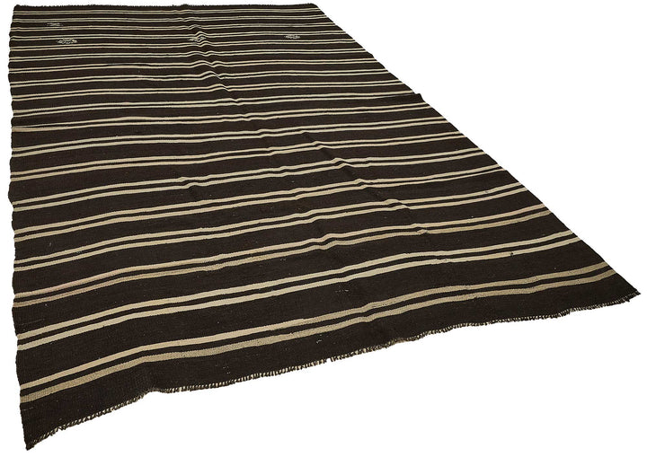 7x11 Vintage Turkish Goat Hair Kilim Rug - 51237