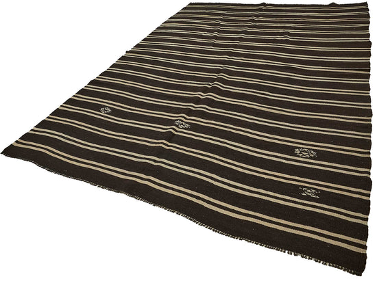 7x11 Vintage Turkish Goat Hair Kilim Rug - 51237