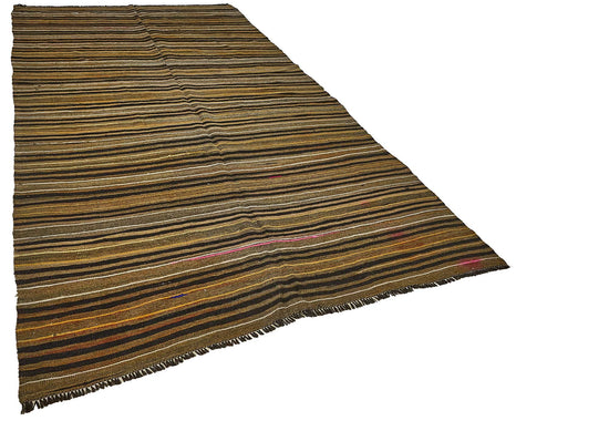 6x11 Vintage Turkish Goat Hair Kilim Rug - 51238