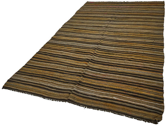 6x11 Vintage Turkish Goat Hair Kilim Rug - 51238
