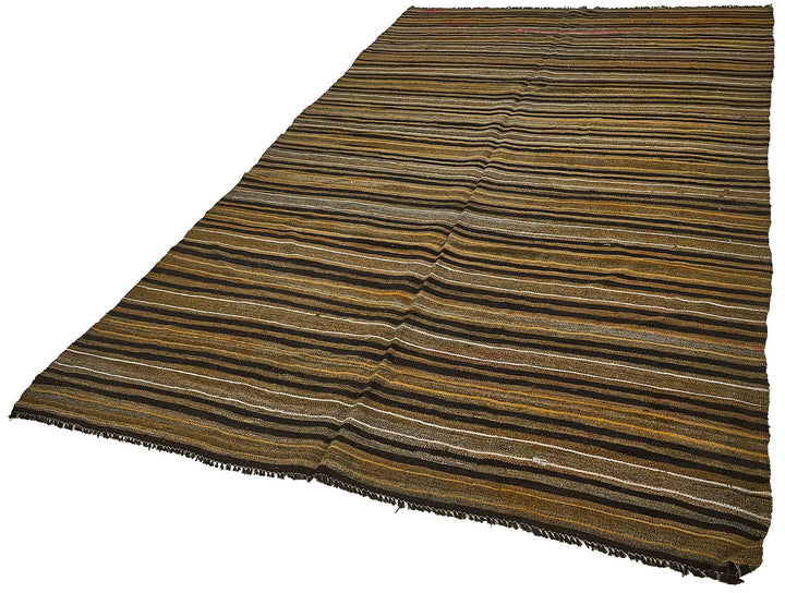 6x11 Vintage Turkish Goat Hair Kilim Rug - 51238