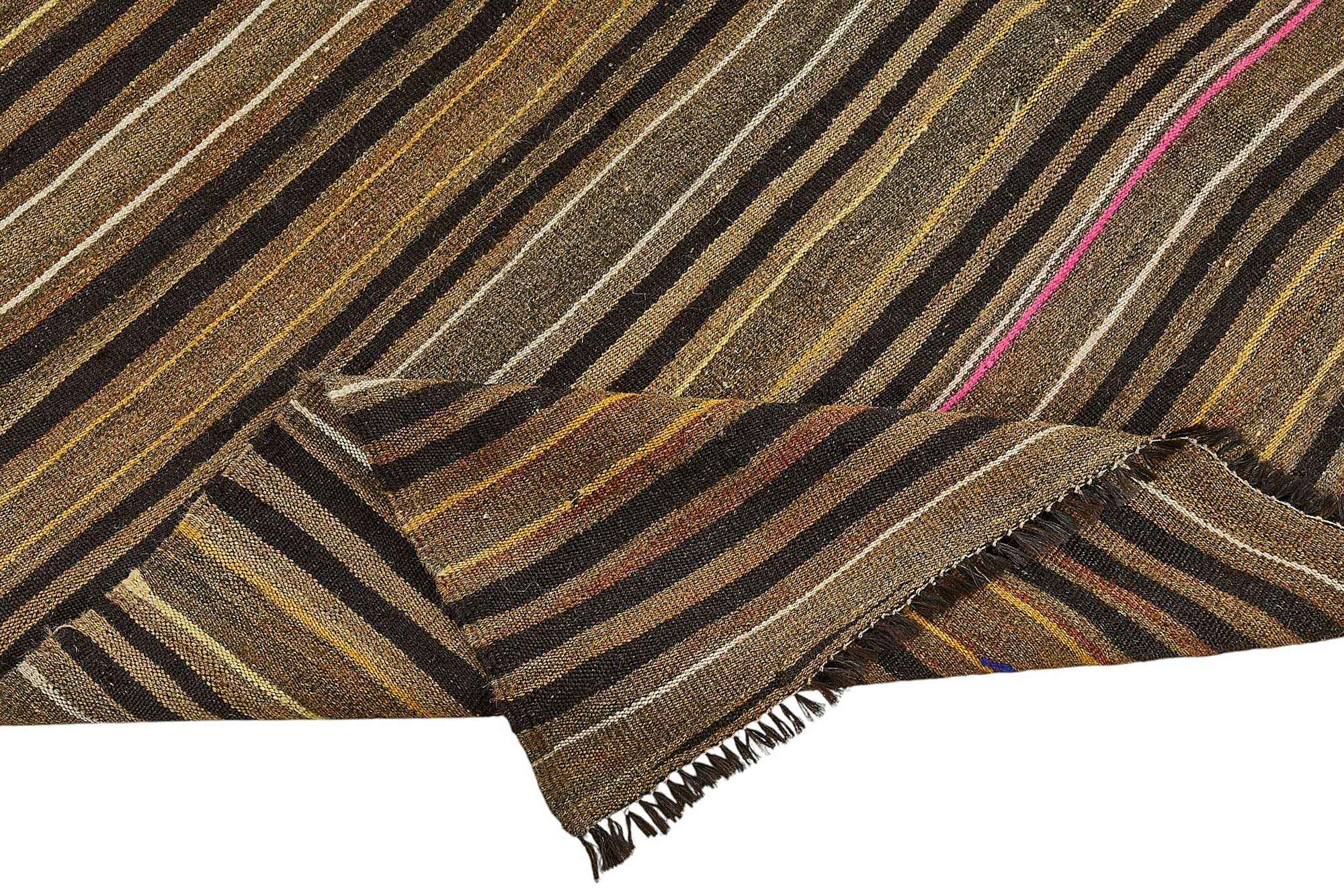 6x11 Vintage Turkish Goat Hair Kilim Rug - 51238