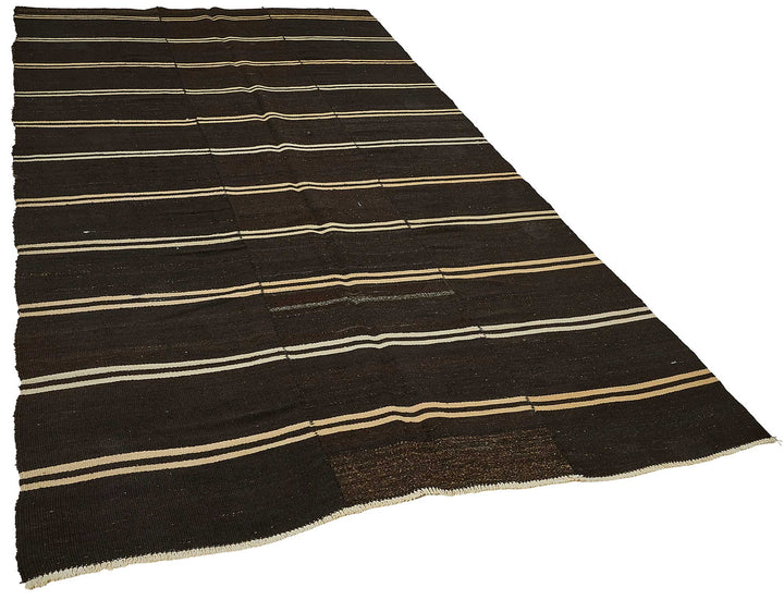 6x11 Vintage Turkish Goat Hair Kilim Rug - 51239