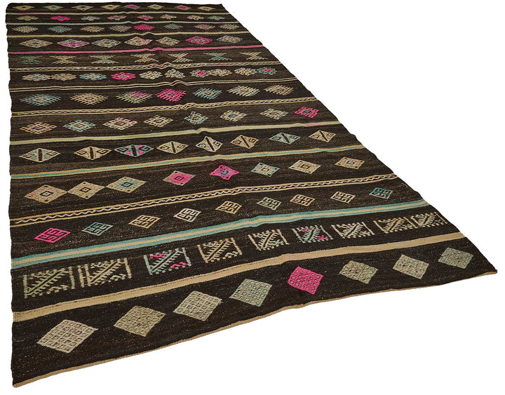 6x12 Vintage Turkish Goat Hair Kilim Rug - 51240