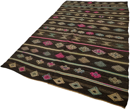 6x12 Vintage Turkish Goat Hair Kilim Rug - 51240
