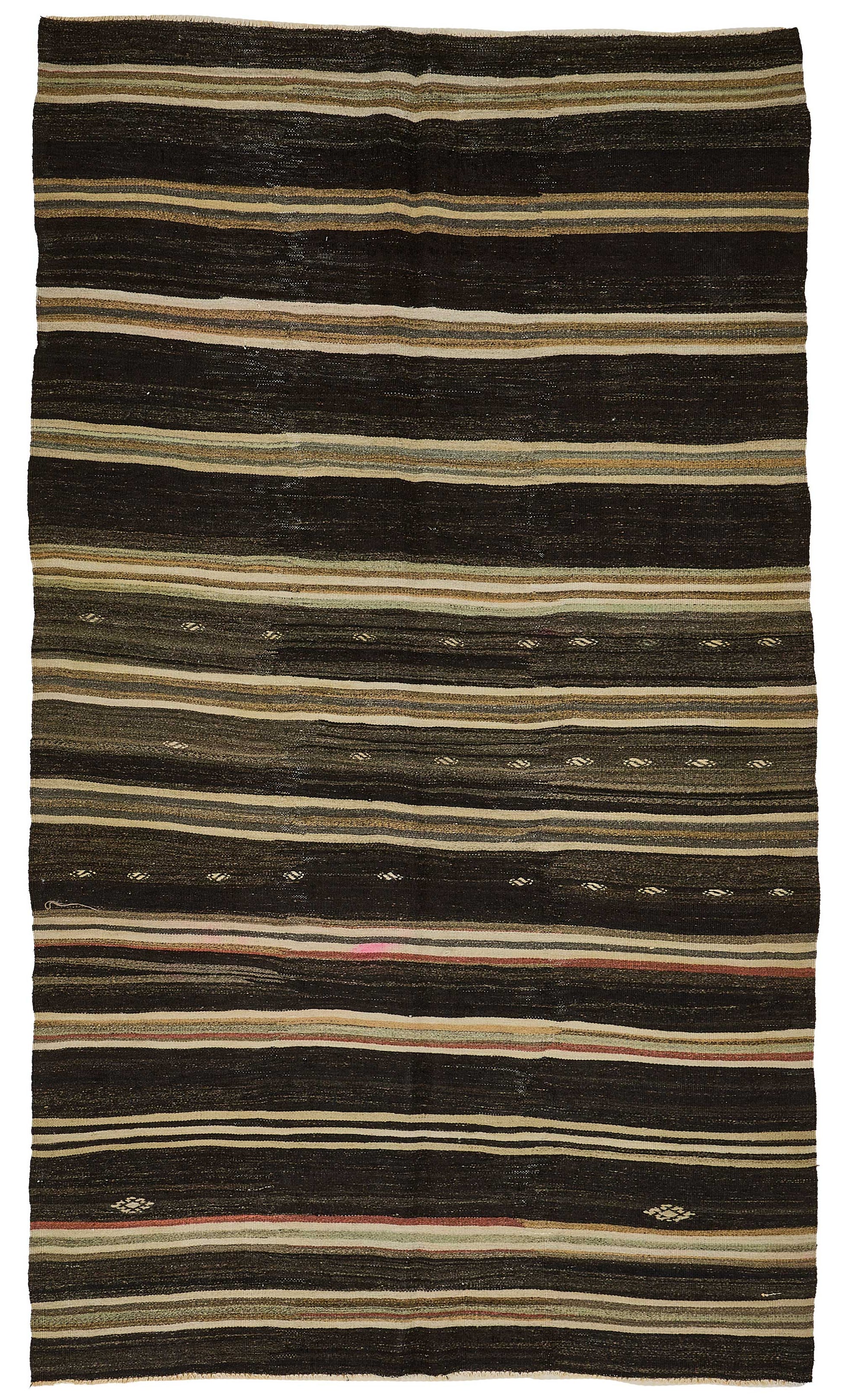6x11 Vintage Turkish Goat Hair Kilim Rug - 51241