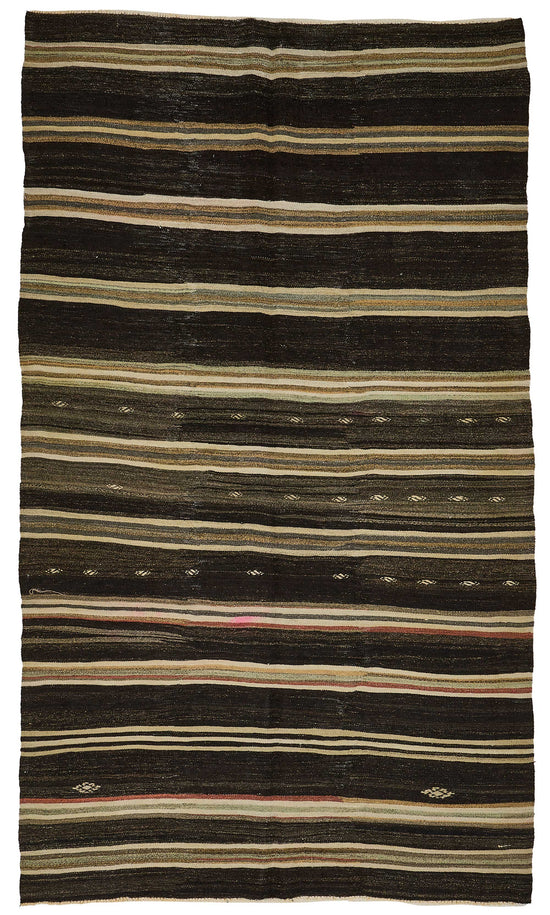 6x11 Vintage Turkish Goat Hair Kilim Rug - 51241