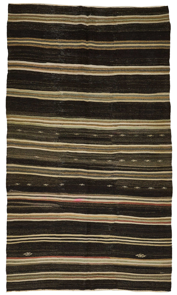 6x11 Vintage Turkish Goat Hair Kilim Rug - 51241