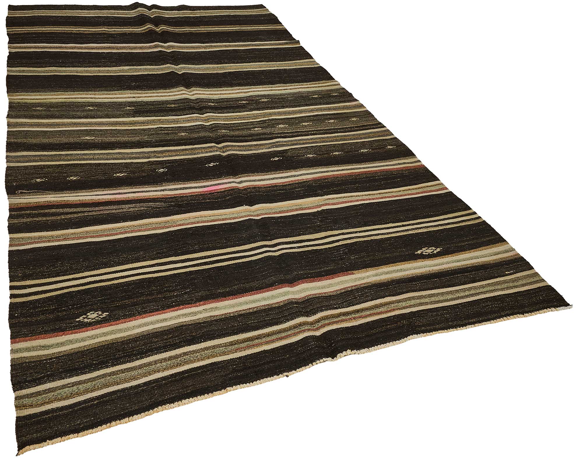 6x11 Vintage Turkish Goat Hair Kilim Rug - 51241