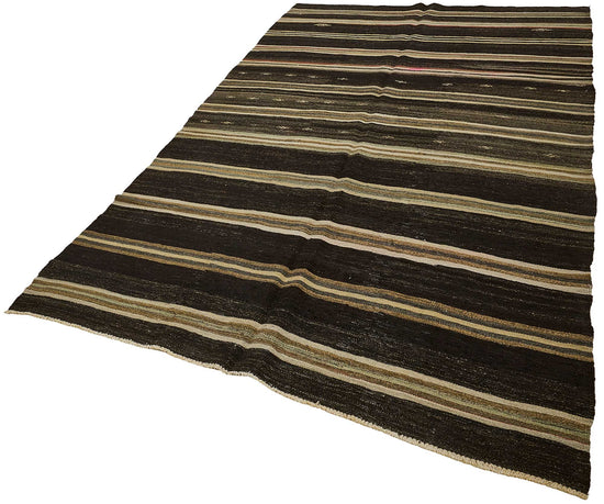 6x11 Vintage Turkish Goat Hair Kilim Rug - 51241