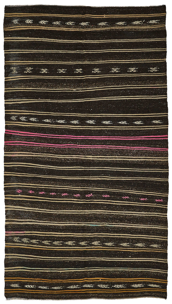6x10 Vintage Turkish Goat Hair Kilim Rug - 51242