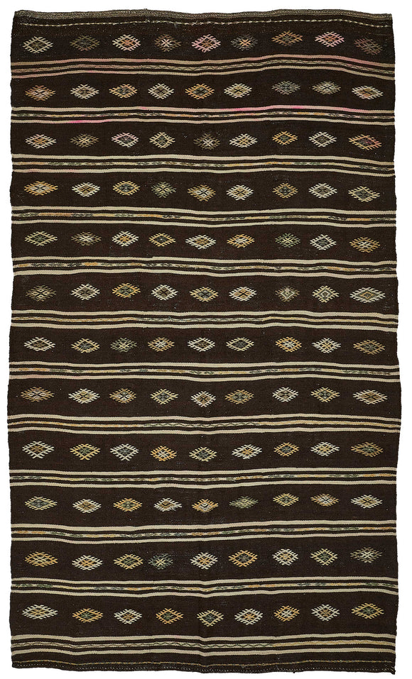 7x12 Vintage Turkish Goat Hair Kilim Rug - 51243