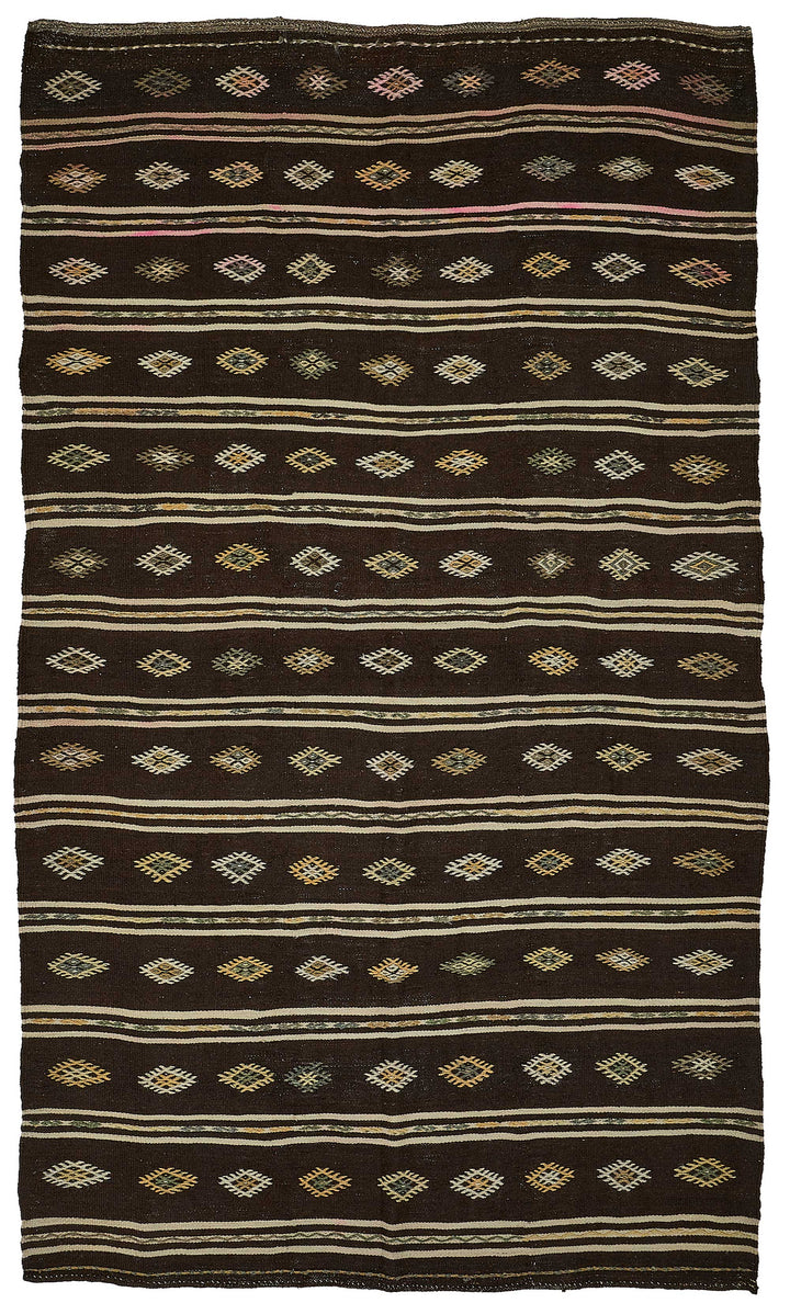 7x12 Vintage Turkish Goat Hair Kilim Rug - 51243
