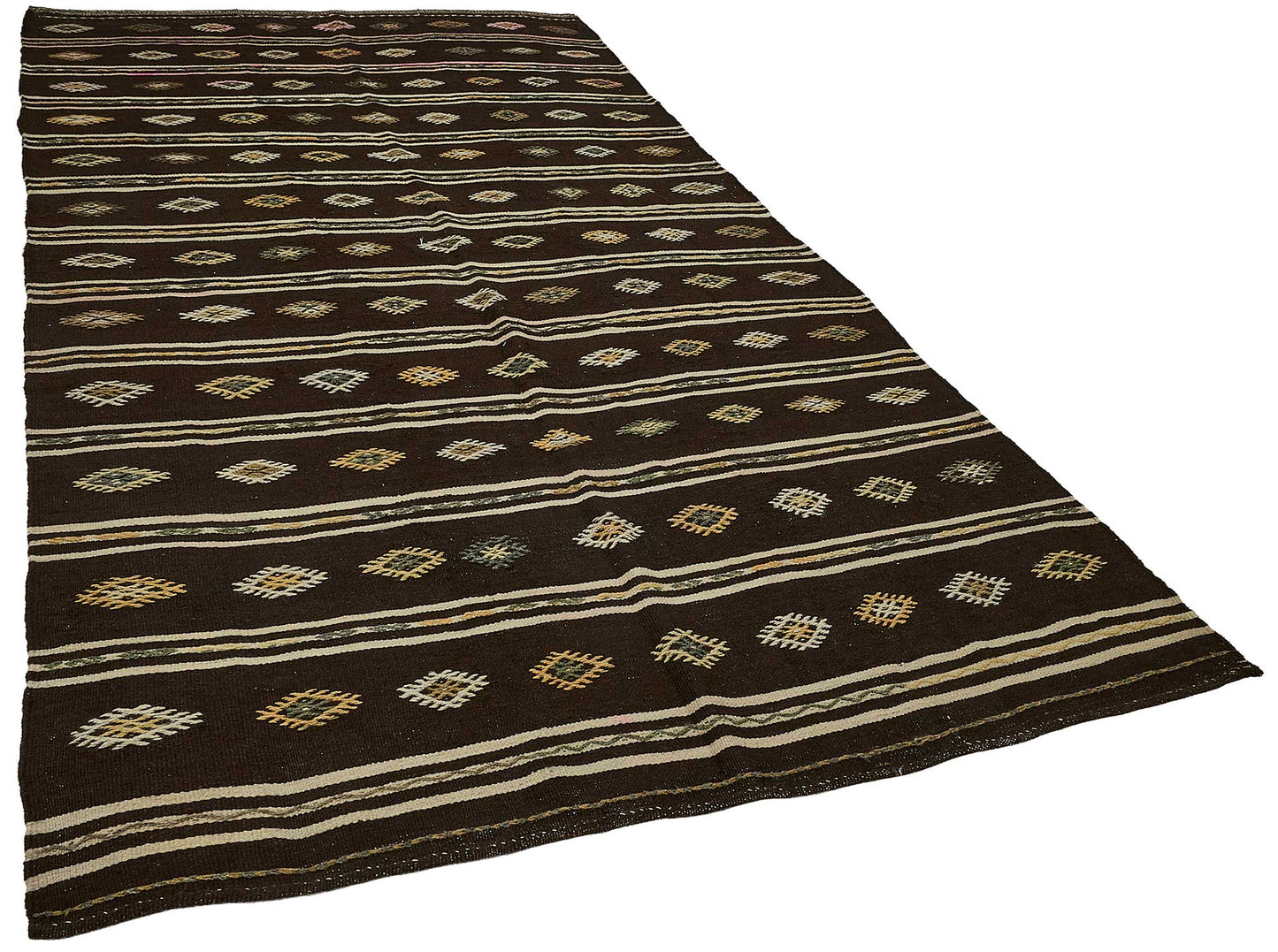 7x12 Vintage Turkish Goat Hair Kilim Rug - 51243