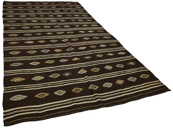 7x12 Vintage Turkish Goat Hair Kilim Rug - 51243