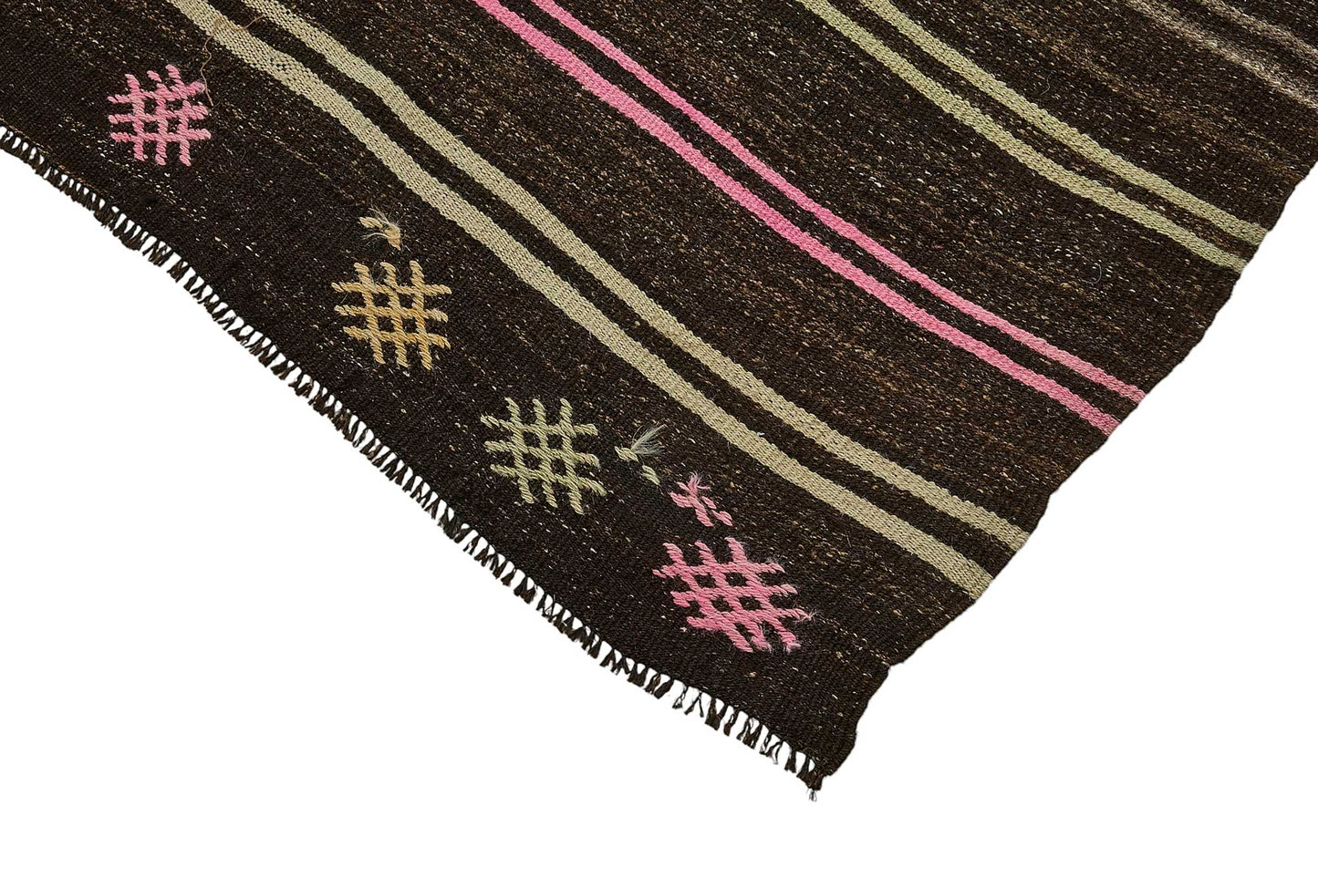 7x11 Vintage Turkish Goat Hair Kilim Rug - 51244