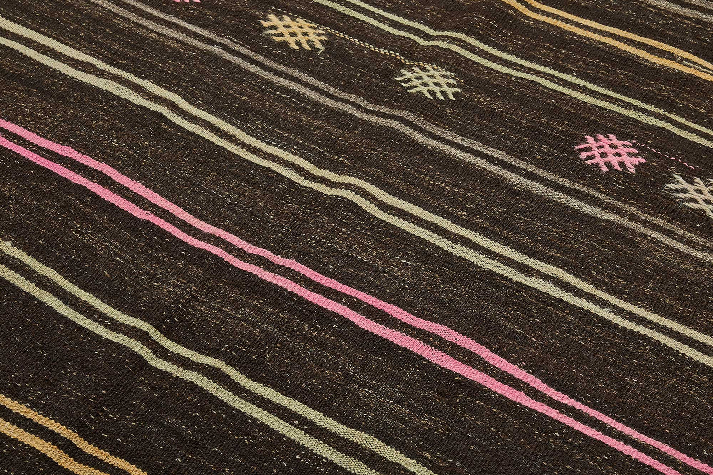 7x11 Vintage Turkish Goat Hair Kilim Rug - 51244
