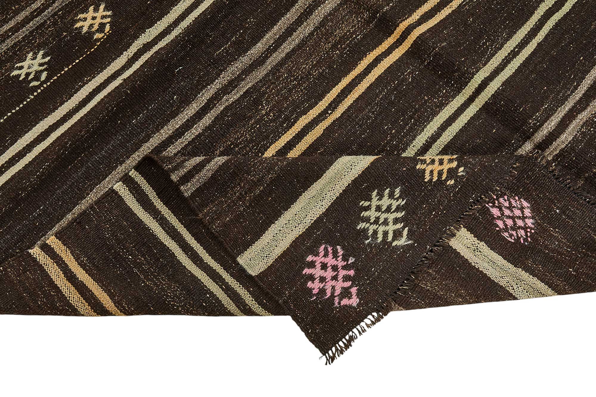 7x11 Vintage Turkish Goat Hair Kilim Rug - 51244