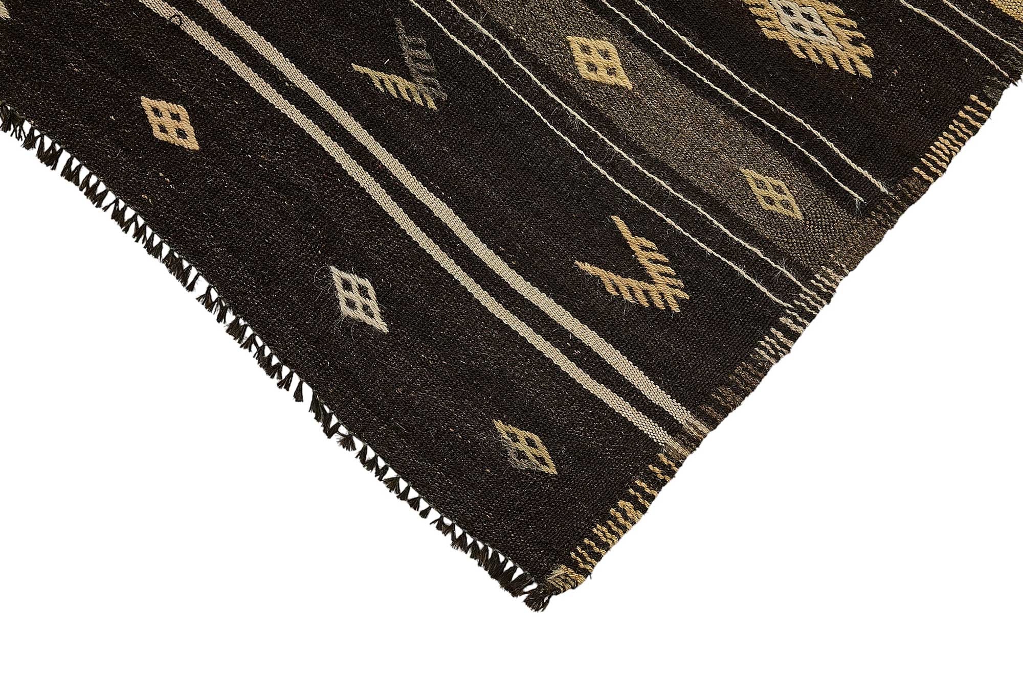5x10 Vintage Turkish Goat Hair Kilim Rug - 51245