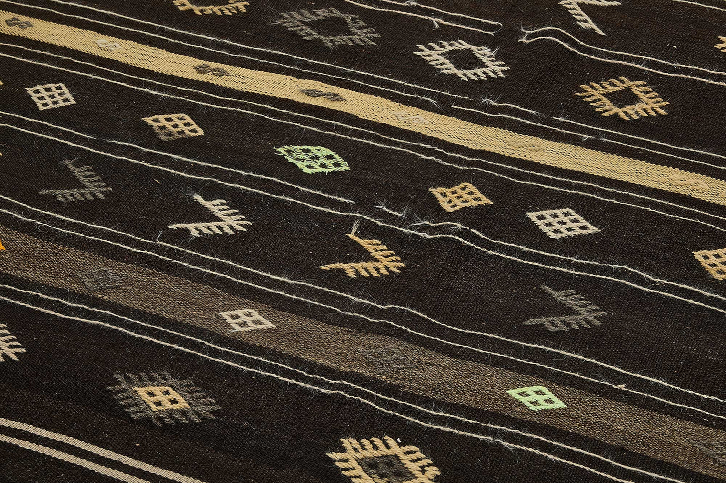 5x10 Vintage Turkish Goat Hair Kilim Rug - 51245