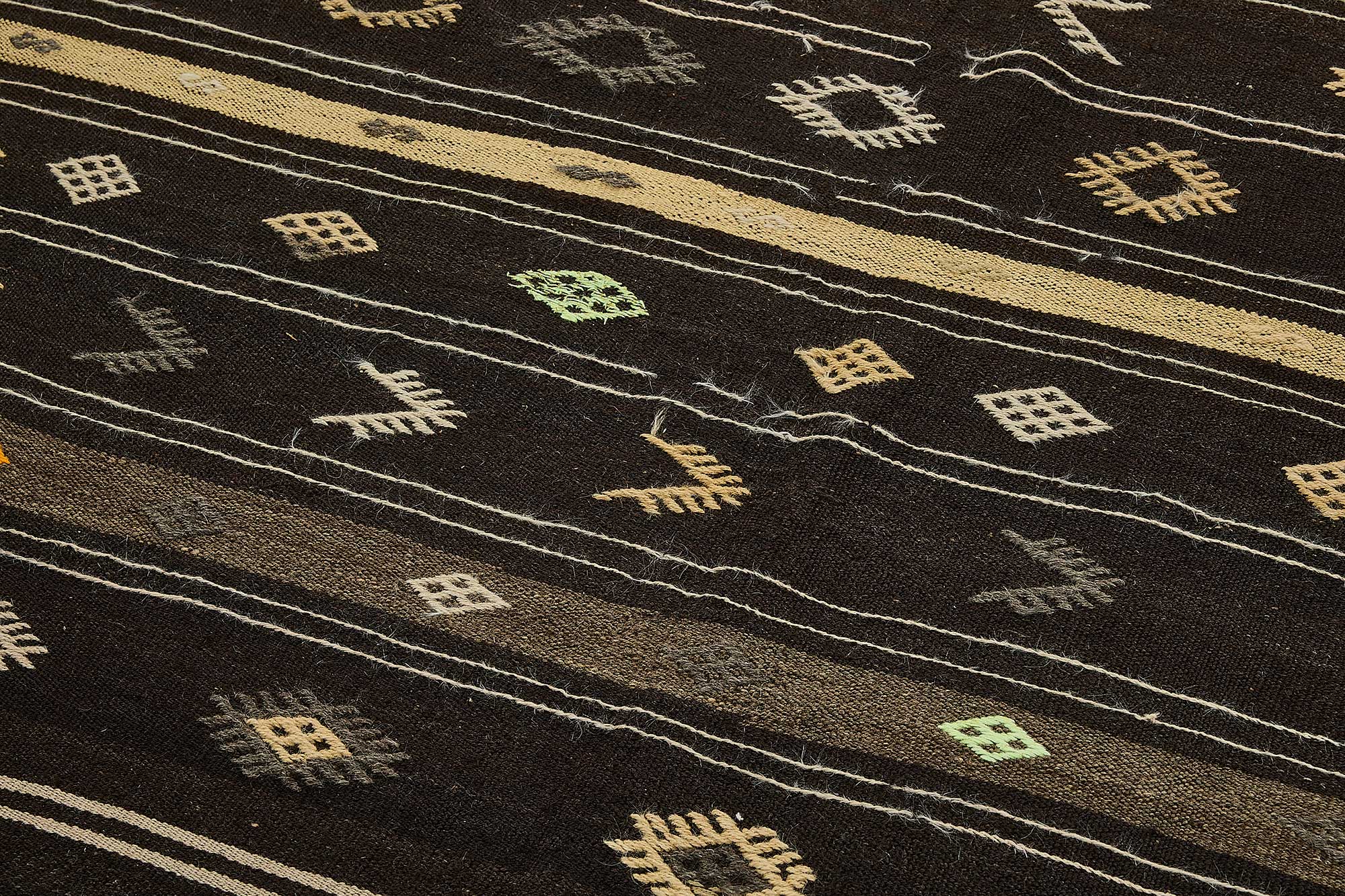 5x10 Vintage Turkish Goat Hair Kilim Rug - 51245