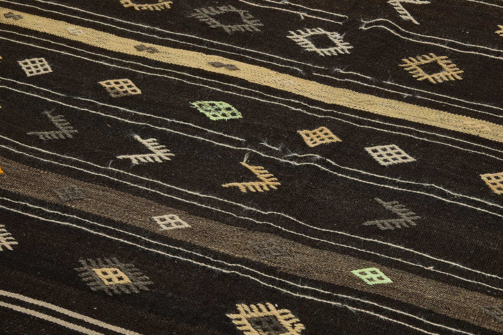 5x10 Vintage Turkish Goat Hair Kilim Rug - 51245