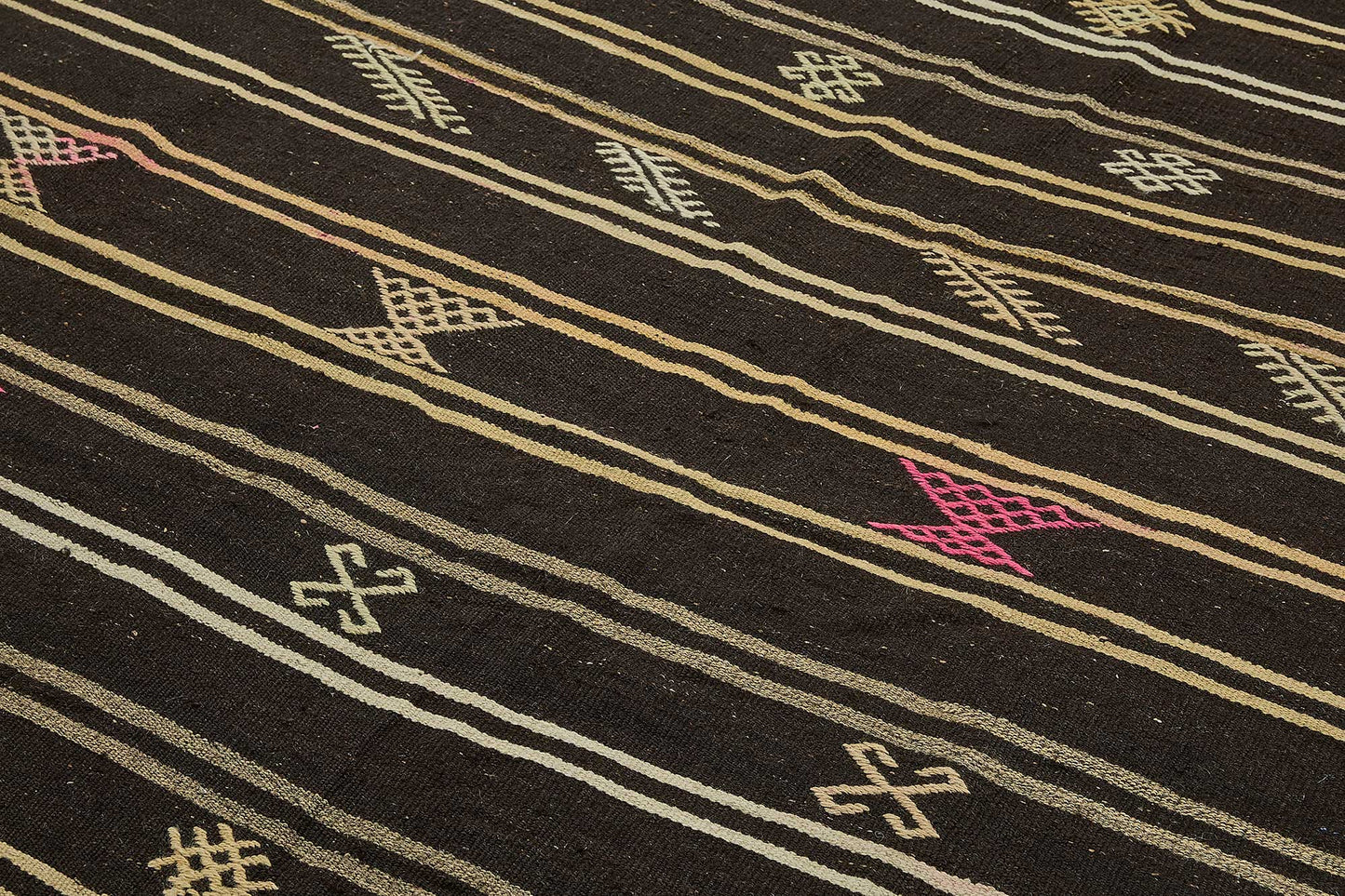 7x10 Vintage Turkish Goat Hair Kilim Rug - 51246