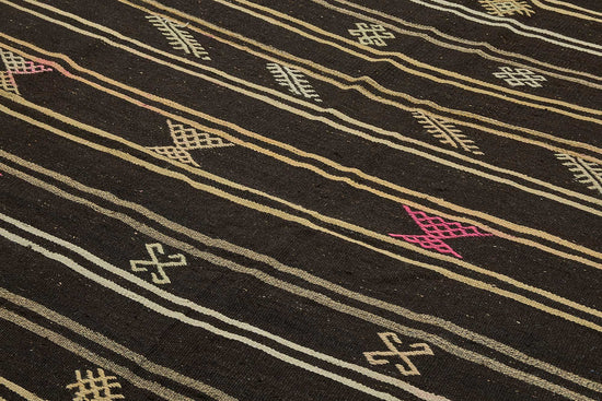 7x10 Vintage Turkish Goat Hair Kilim Rug - 51246