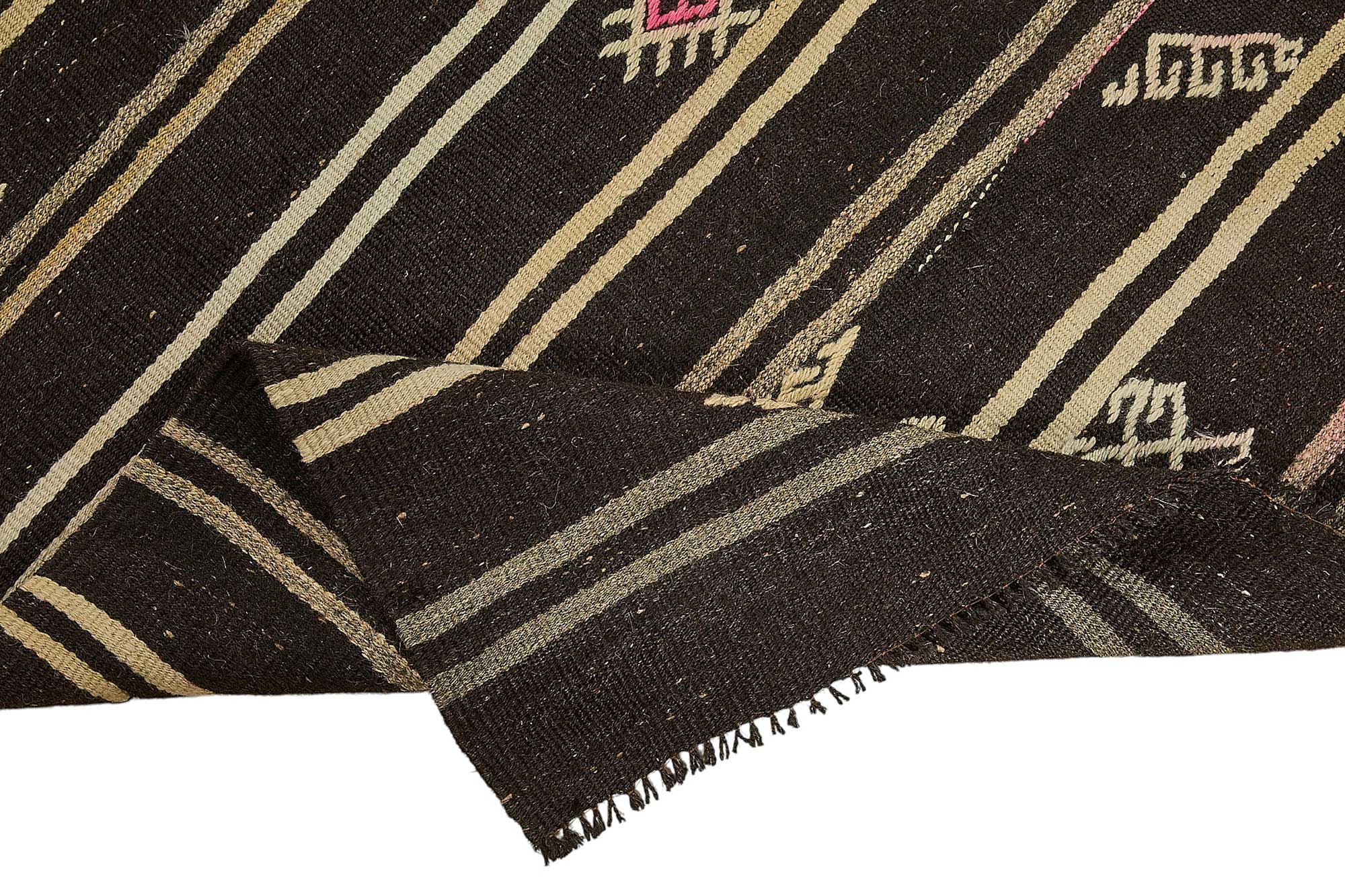 7x10 Vintage Turkish Goat Hair Kilim Rug - 51246
