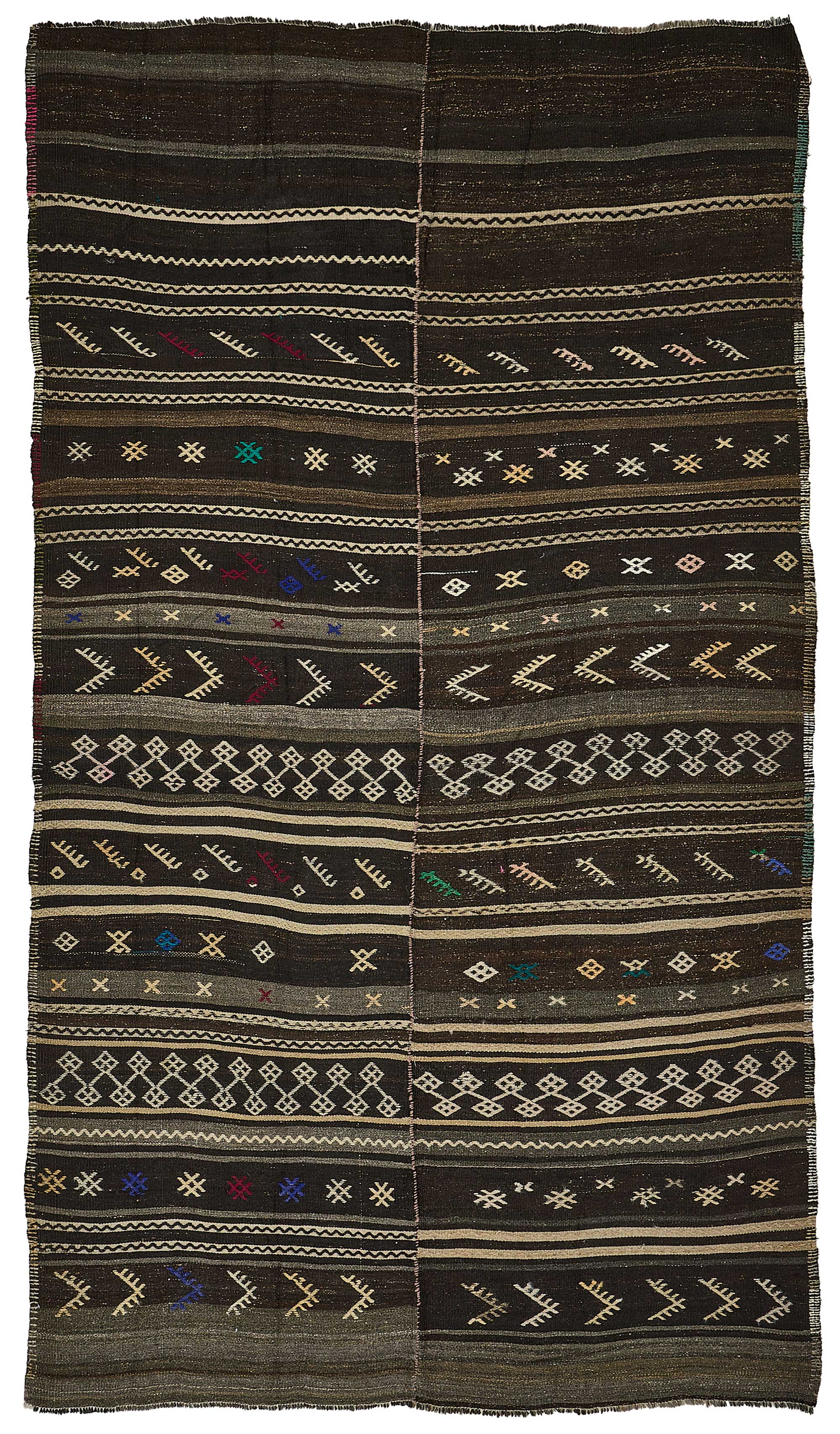 6x10 Vintage Turkish Goat Hair Kilim Rug - 51247