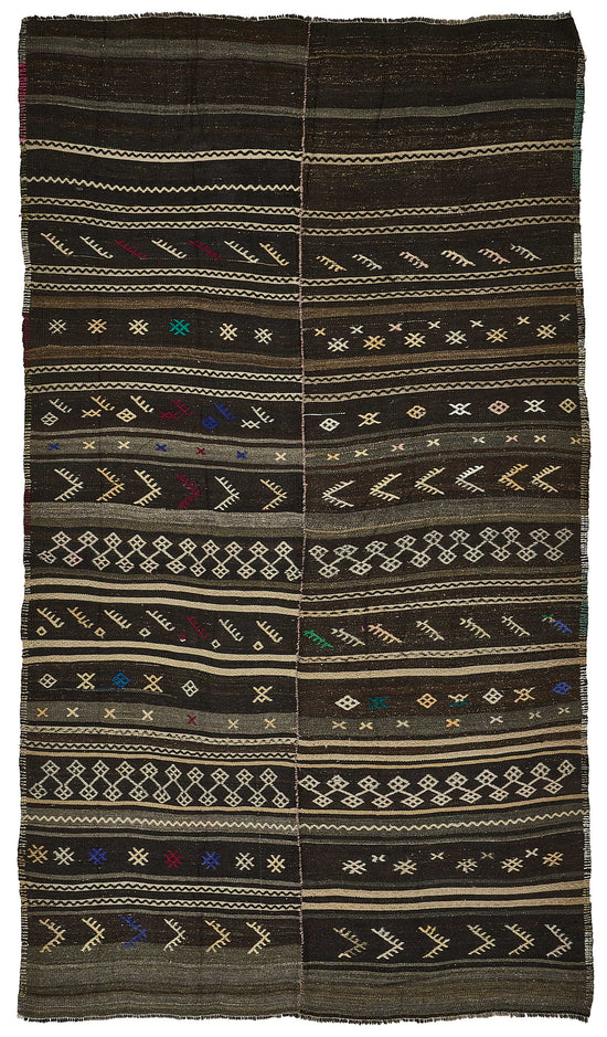6x10 Vintage Turkish Goat Hair Kilim Rug - 51247