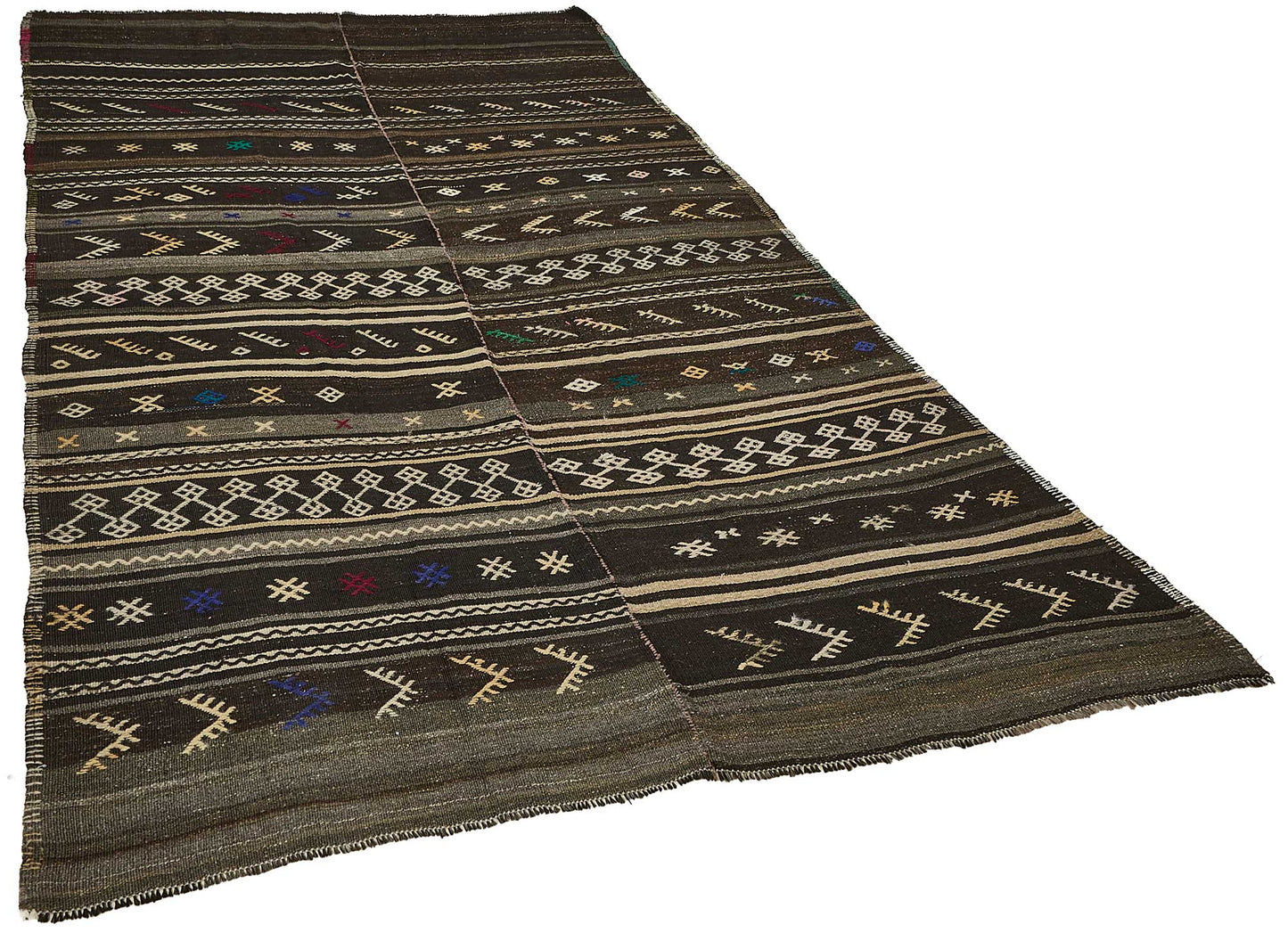 6x10 Vintage Turkish Goat Hair Kilim Rug - 51247