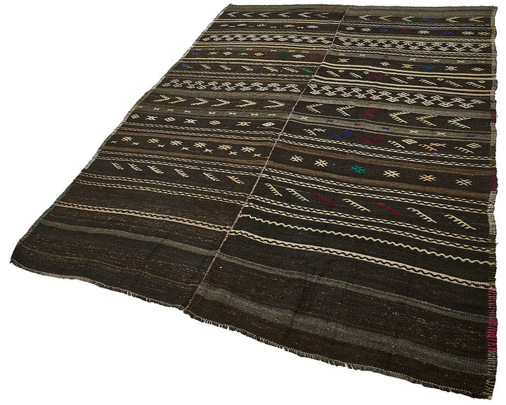 6x10 Vintage Turkish Goat Hair Kilim Rug - 51247