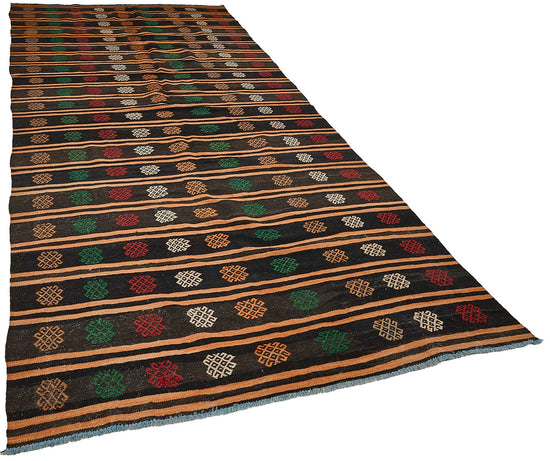 6x13 Vintage Turkish Goat Hair Kilim Rug - 51248