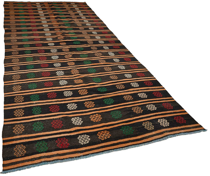 6x13 Vintage Turkish Goat Hair Kilim Rug - 51248