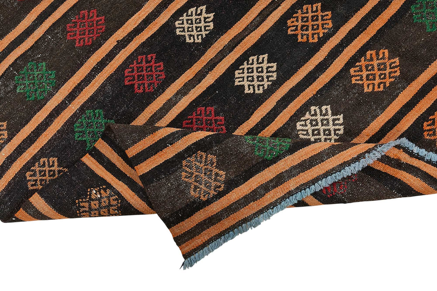 6x13 Vintage Turkish Goat Hair Kilim Rug - 51248