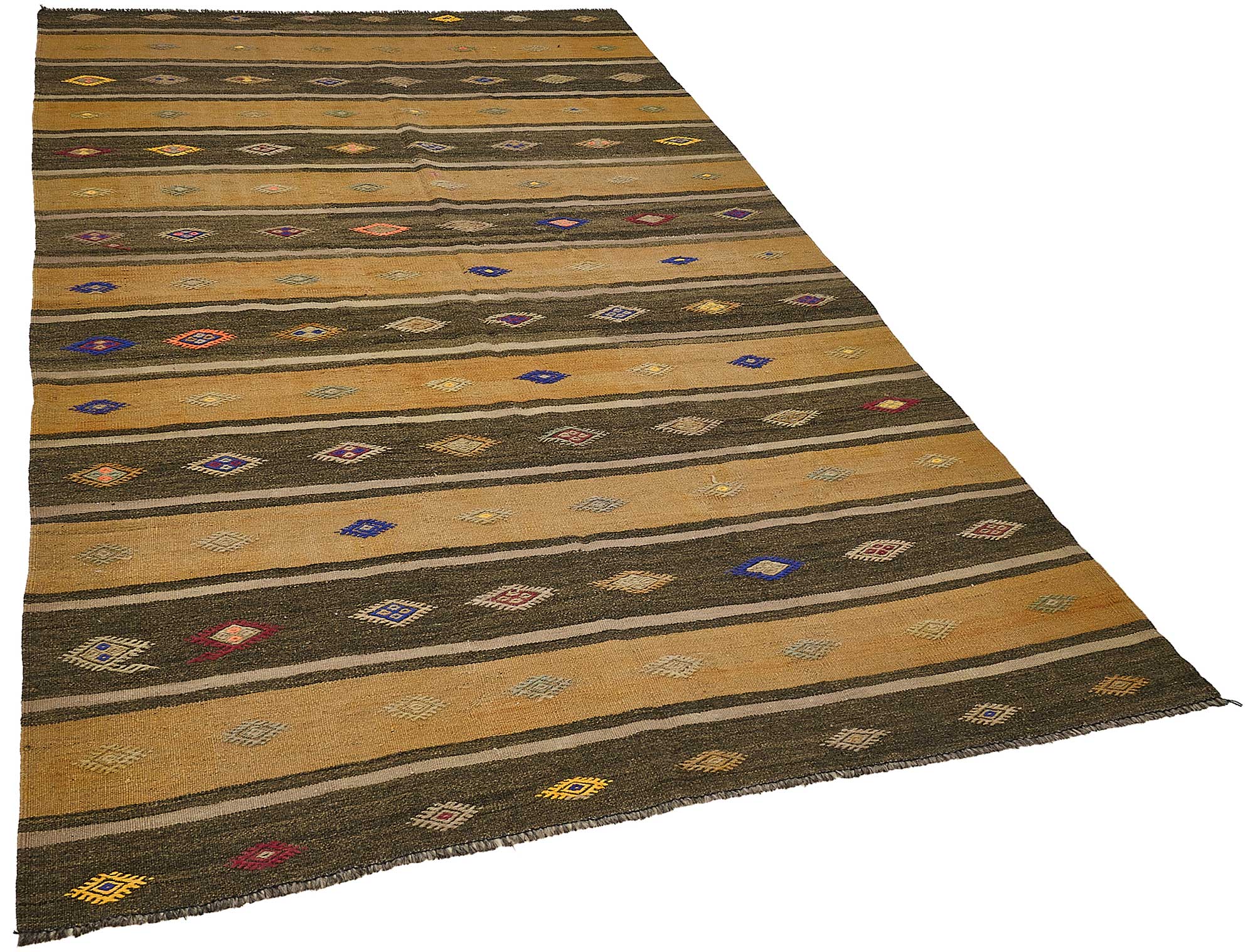 5x9 Vintage Turkish Goat Hair Kilim Rug - 51249