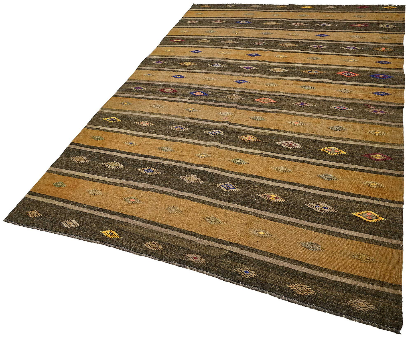 5x9 Vintage Turkish Goat Hair Kilim Rug - 51249