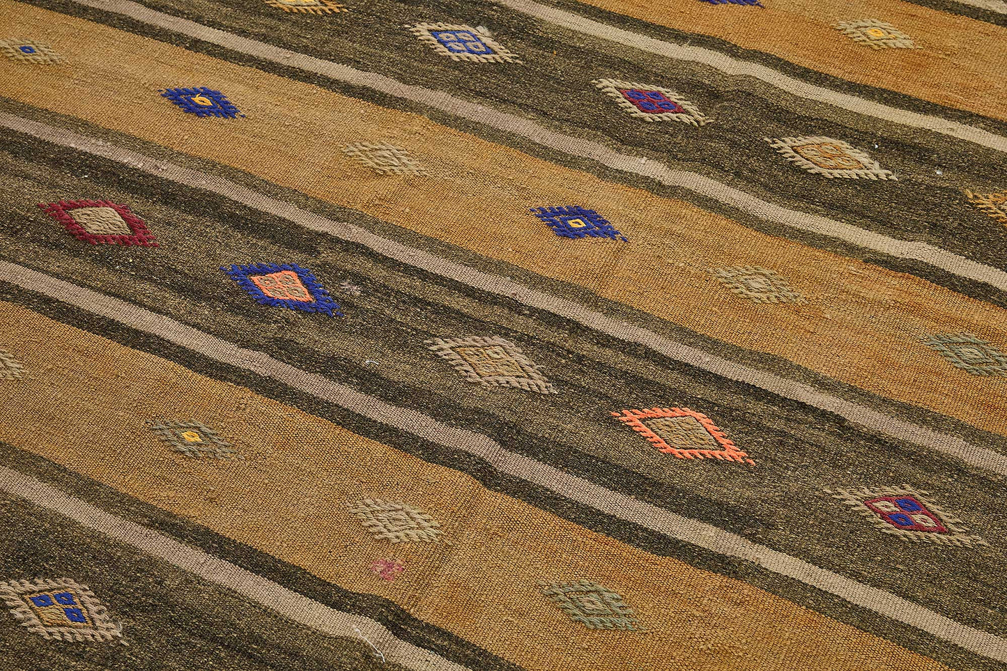 5x9 Vintage Turkish Goat Hair Kilim Rug - 51249