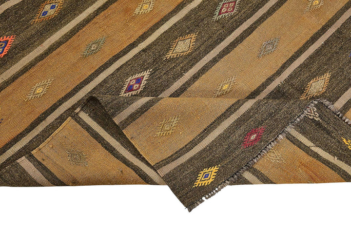 5x9 Vintage Turkish Goat Hair Kilim Rug - 51249