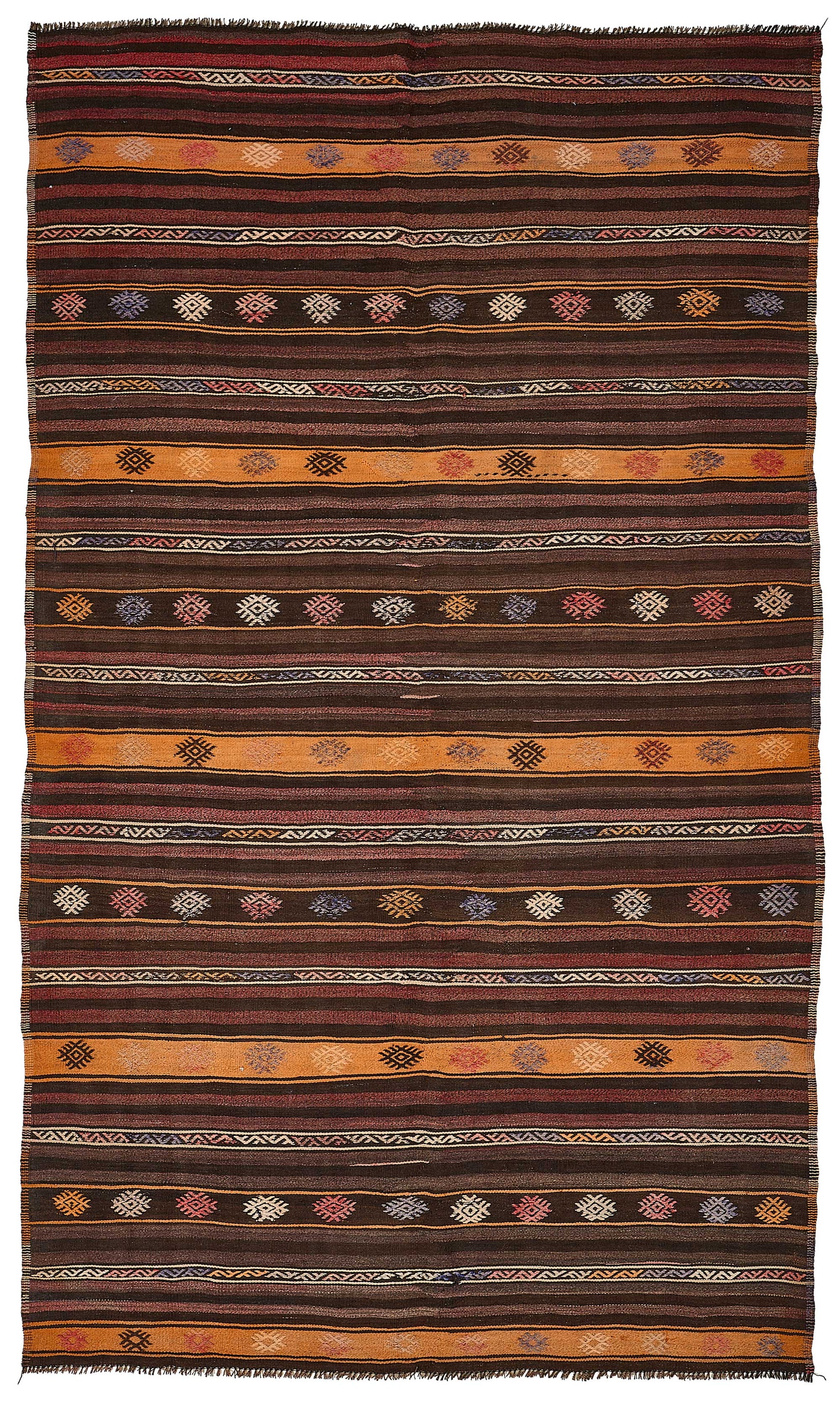 6x10 Vintage Turkish Goat Hair Kilim Rug - 51250