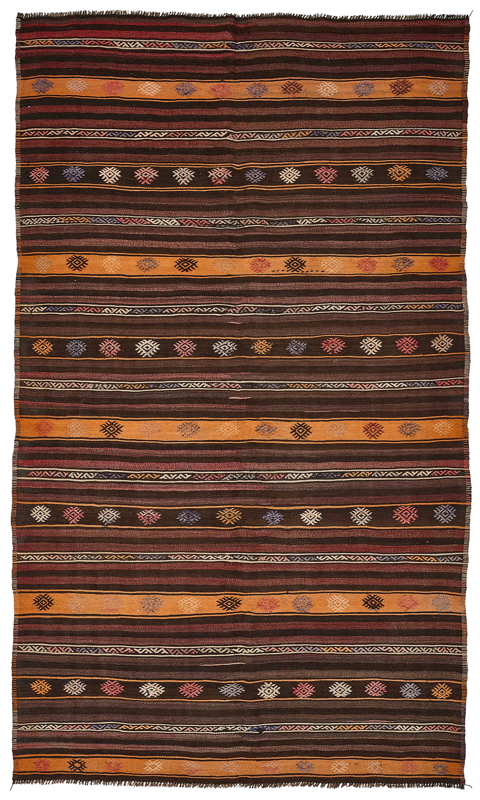 6x10 Vintage Turkish Goat Hair Kilim Rug - 51250
