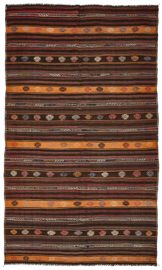 6x10 Vintage Turkish Goat Hair Kilim Rug - 51250