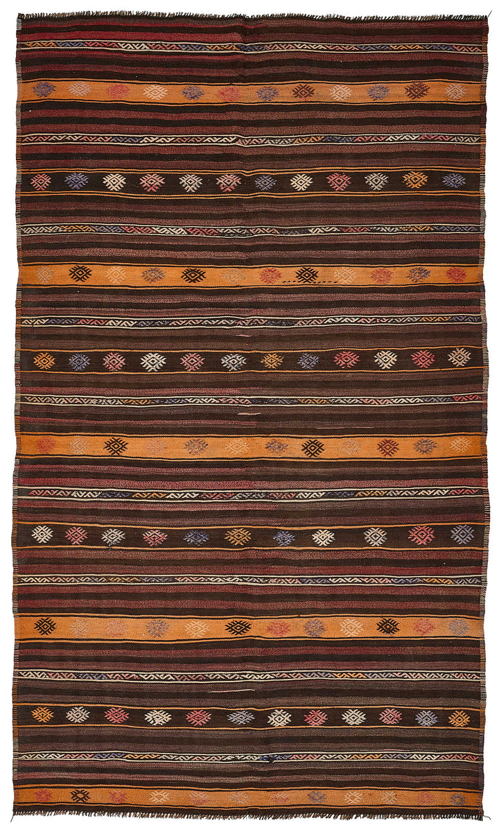 6x10 Vintage Turkish Goat Hair Kilim Rug - 51250