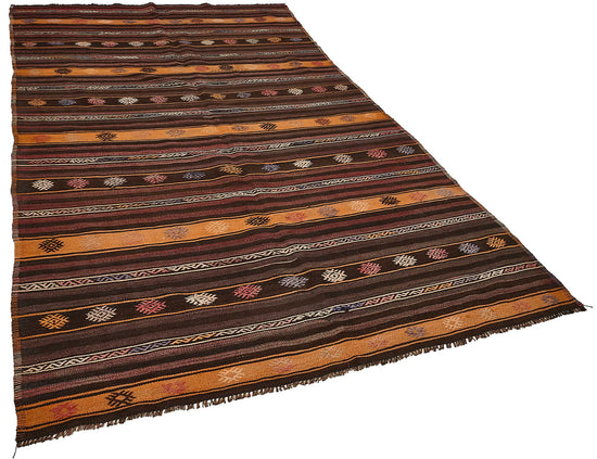 6x10 Vintage Turkish Goat Hair Kilim Rug - 51250
