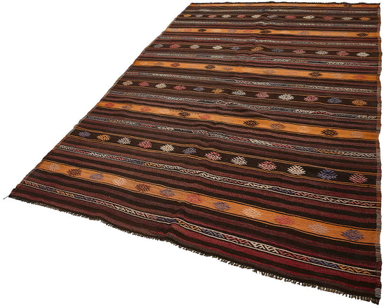 6x10 Vintage Turkish Goat Hair Kilim Rug - 51250